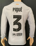 2022-2023 FC Barcelona Long Sleeve Third Shirt Piqué Champions League Kitroom Player Issue Mint Condition Size L