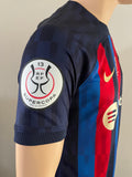 2022-2023 FC Barcelona Home Shirt Alejandro Balde Supercopa Pre Owned Size M