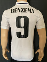 2022-2023 CF Real Madrid Home Shirt Benzema Player Issue Authentic Champions League 120 Years New BNWT Size S