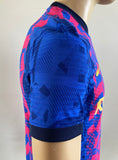 2021-2022 FC Barcelona Third Shirt Player Issue Authentic European Competition Pre Owned Size S