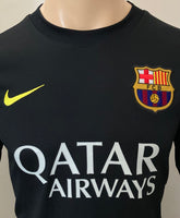 2013-2014 FC Barcelona Third Shirt Messi Player Issue Kitroom Long Sleeve Champions League Mint Size L