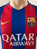 2016-2017 FC Barcelona Long Sleeve Home Shirt La Liga Messi Good conditions Size L