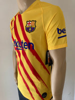 2019-2021 FC Barcelona Fourth Shirt Senyera Messi La Liga BNWT Size M
