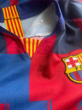 2018-2019 FC Barcelona Mash-Up Shirt Player Issue Authentic Special Edition 20 Years Pre Owned Size L
