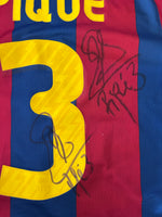 2010-2011 FC Barcelona Home Shirt Gerard Piqué Player Issue Kitroom Long Sleeve La Liga Signed Pre Owned Size L