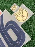 2025-2026 FC Barcelona Away Name Set and Number Fermin Lopez Player Issue Cup Stahls TextPrint