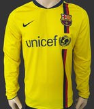 2008-2010 FC Barcelona Away and Third Shirt Long Sleeve Pre Owned Size S