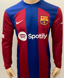 2023-2024 FC Barcelona Home Shirt Raphael Diaz “Raphinha” Long Sleeve Champions BNWOT Size S