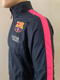 2014-2015 Barcelona Jacket Player Issue Kitroom With Sponsor Pre Owned Treble Size M