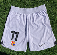 2022-2023 FC Barcelona Third kit Shorts Ferran 11 Kitroom Player Issue Champions League and Cup version Pre Owned Size M