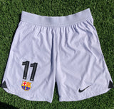 2022-2023 FC Barcelona Third kit Shorts Ferran 11 Kitroom Player Issue Champions League and Cup version Pre Owned Size M