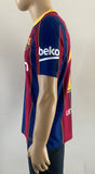 2020-2021 FC Barcelona Home Shirt Lionel Messi Player Issue Authentic LaLiga Farewell Pre Owned Size S