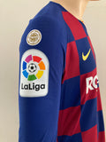 2019-2020 FC Barcelona Long Sleeve Home Shirt Messi La Liga Kitroom Player Issue New BNWT Size Large