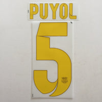 2012-2013-2014 Puyol Barcelona Name Set Player Issue Sipesa Liga Champions
