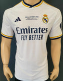 2023-2024 Real Madrid CF Home Shirt Vinicius Jr Player Issue Authentic Final London iNew