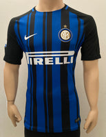 2017-2018 Inter Milano Home Shirt Ivan Perisic Player Issue Kitroom Lega Calcio Mint Size L (Fitted)