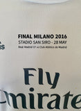 2015-2016 Real Madrid CF Home Shirt Karim Benzema Player Issue Authentic Final Milano Champions