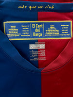 2008-2009 FC Barcelona Home Shirt Treble Long Sleeve Pre Owned Size M