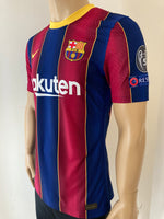 2020-2021 FC Barcelona Home Shirt Pedri UEFA Champions League Kitroom Player Issue Mint Condition Size M