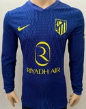 2025-2026 Atletico Madrid Away Shirt Jose Maria Gimenez Player Issue Kitroom Long Sleeve La Liga New (Fitted)