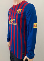 2011-2012 FC Barcelona Home Shirt Pique Player Issue Kitroom Long Sleeve La Liga Version Mint Size L