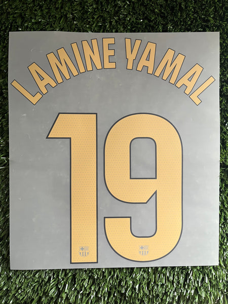 2024-2025 FC Barcelona Lamine Yamal Home Name Set and Number La Liga Player Issue TextPrint