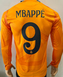 2024-2025 Real Madrid CF Away Shirt Kylian Mbappe Player Issue Authentic Long Sleeve Champions League BNWT Size S
