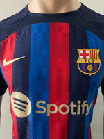 2022-2023 FC Barcelona Home Shirt Koundé Champions League Kitroom Player Issue Mint Condition Size L