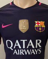 2016 FC Barcelona Away Shirt Player Issue Kitroom Messi La Liga WCC FIFA 2015 Size L