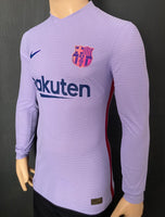 2021-2022 FC Barcelona Long Sleeve Away Shirt UEFA Europa League Kitroom Player Issue Mint Condition Size M