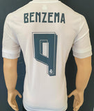 2015-2016 Real Madrid CF Home Shirt Karim Benzema Player Issue Authentic Final Milano Champions