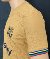 2022-2023 Barcelona Away Shirt Sergio Player Issue Kitroom La Liga Size L