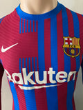 2021-2022 FC Barcelona Long Sleeve Home Shirt Kitroom Player Issue Mint Condition Size M