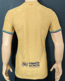 2022-2023 FC Barcelona Away Shirt Player Issue Authentic Gold Mint Size M