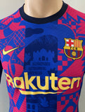 2021-2022 Barcelona Third Shirt Player Issue Kitroom European Competition Long Sleeve Mint Size M