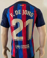 2022-2023 FC Barcelona Player Issue Home Shirt Frenkie De Jong Camp Nou La Liga BNWT Multiple Sizes