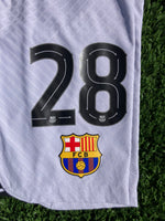 2022-2023 FC Barcelona Third kit Shorts Balde 28 Kitroom Player Issue Champions League and Cup version Pre Owned Size M