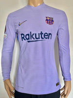 2021-2022 FC Barcelona Away Shirt Ousmane Dembele Player Issue Kitroom Long Sleeve
