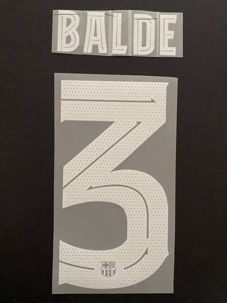 2023 2024 Barcelona FC BALDE 3 Home Shirt Name Set and Number Player Issue UCL/ Copa del Rey Adult Size TextPrint