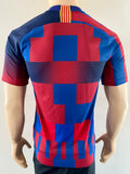 2018-2019 FC Barcelona Mash-Up Shirt Player Issue Authentic Special Edition 20 Years Pre Owned Size L