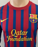 2011-2012 FC Barcelona Home Shirt Pique Player Issue Kitroom Long Sleeve La Liga Version Mint Size L