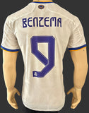 2021-2022 Real Madrid CF Home Shirt Karim Benzema Player Issue Kitroom Final Paris Champions Size 6