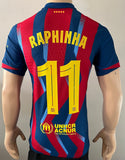 2025-2026 FC Barcelona Fourth Shirt Raphael Dias “Raphinha” Player Issue Authentic Supercopa New BNWT Multiple Sizes