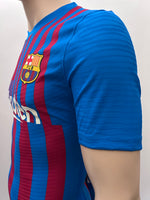 2021-2022 FC Barcelona Home Shirt Dani Alves Player Issue Kitroom Mint Size M