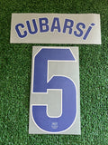 2025-2026 FC Barcelona Fourth Name Set and Number Pau Cubarsi LaLiga TextPrint