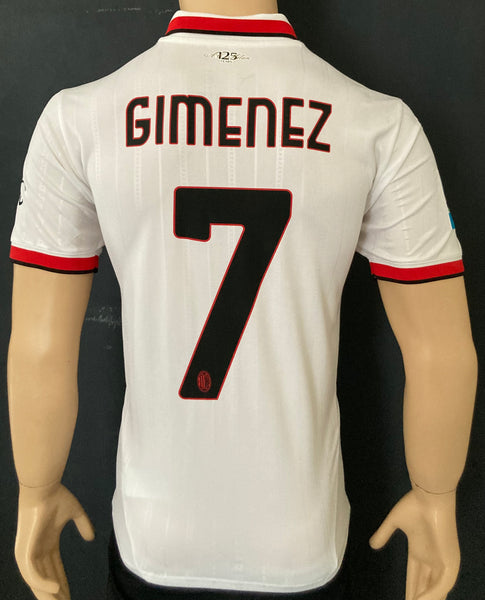 2024-2025 AC Milano Away Shirt Santiago Gimenez Liga Calcio Badge New BNWT Size M