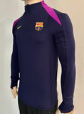2025-2026 FC Barcelona Home Drill Top Training Player Issue Kitroom Navy Blue Size S