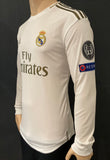 2019-2020 Real Madrid CF Long Sleeve Home Shirt Sergio Ramos Champions League Player Issue Mint Condition Size S