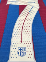 2021-2022 FC Barcelona Long Sleeve Home Shirt Griezmann Joan Gamper Trophy Kitroom Player Issue Mint Condition Size M