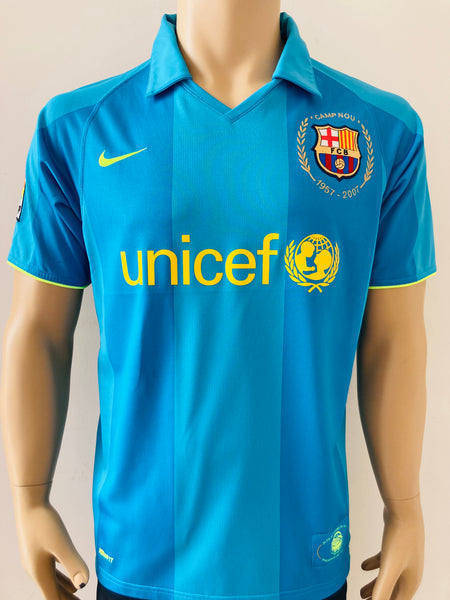 2007-2008 FC Barcelona Away Shirt Camp Nou 50th Anniversary Pre Owned Size S